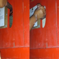 Back To Back Cocks At Her Gloryhole | amateur blowjob ebony bbc glory hole cumshot