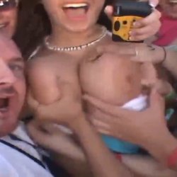 Crowd Gropes Cute Nineteen Yr Olds Big Tits