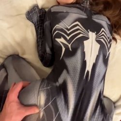 Pretty teen venom cosplay