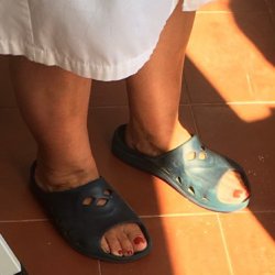 candid feet mature flip flop