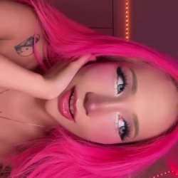 🔞 pink hair slut naked teasing her tight wet pussy 💦 See my OF