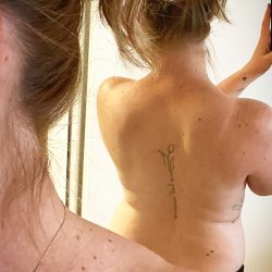 Her back