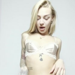 🔞 Young tattooed blonde perky tits big round ass sexy lace thong horny tease 🫦💦🍑😈 OF now