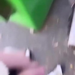She got horny outside and needed to jerk off in public
