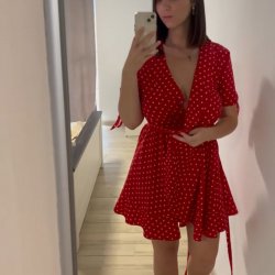 Girlfriend Sends Big Tits Flashing Video To Friend Red Dress