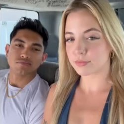 Beautiful Blonde with a Nice Fat Ass Giving a Blowjob & Riding a Guy from the Gym in the Car
