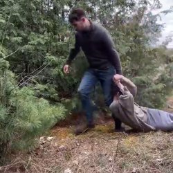 Hoe rough fucked in the woods