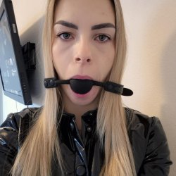 My sexy GF in PVC and gagball