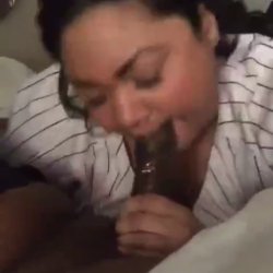 Chubby Blasian Hoe throats BBC on his couch after the house party