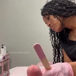 Baddie beautician double checking if the waxing finished