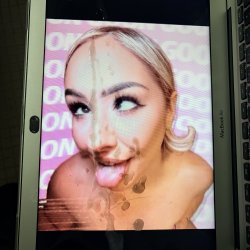 Tk made me spray nut for her nutty face