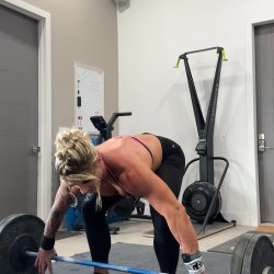 You won't have an easy time with a muscular babe