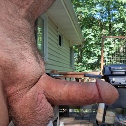 Old guy enjoying a nice morning.