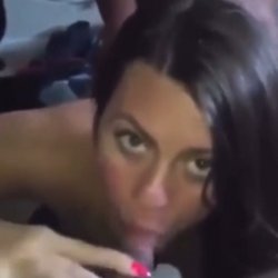 Spitroasted Girlfriend Loves Cock | blowjob threesome spit roast bbc interracial sex cumshot facial