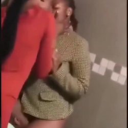 Ebony girls eating and kissing