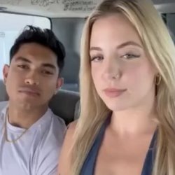 cheating girlfriend with a beautiful pussy gives blowjob/fucks with a stranger in the car