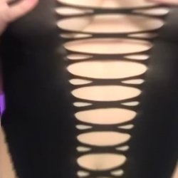 🔞 Young big tits slut sheer shredded bodysuit nude horny 🫦💦 Check OF 😈