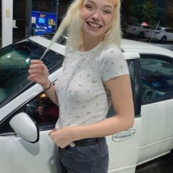Blonde College Girl Pokies Outside 20