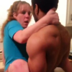 White Wife gets BBC in her kitchen while husband films