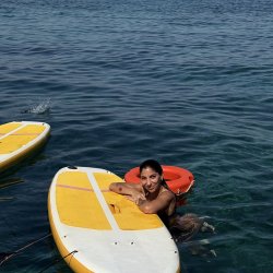 Cooling off after getting overheated.