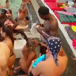 Black Bro gets dick sucked at swinger's party