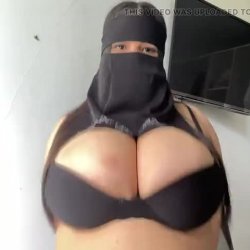 American hijabi teen with huge tits gives you a joi