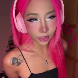 🔞 pink hair catgirl slut tight pussy horny nude egirl 🫦💦 See my OF