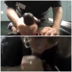 Married Hotel employee sucking off BBC guest