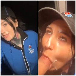 Domino's Slut Facialized That's What Coworkers Are For 🍕