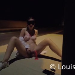Louise nude in public
