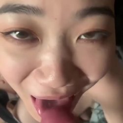 Asian mouth cumshot