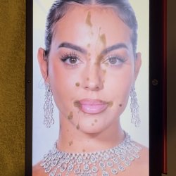 Pretty face Georgina Rdgz cock and cum tribute #1 and piss tribute peeing all over her pretty face