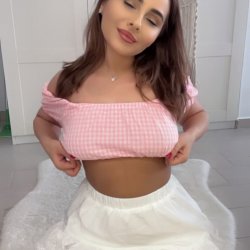 Innocent college girl lifts and drops heavy soft boobs