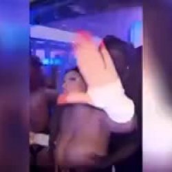 Gropin this bitch huge ass boobs in da club