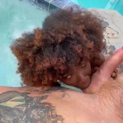 Sexy Black Girl Hot Tub Oral
