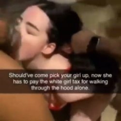 She Got Caught in the hood by a group of black dudes