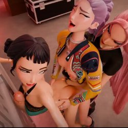 Zoey, Rumi & Mira in a FUTA SEX TRAIN | KPOP DEMON HUNTERS