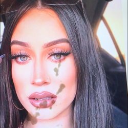 Pretty face Latina gorgeous eyes cock and cum tribute #4 and she gives me a blowjob ai