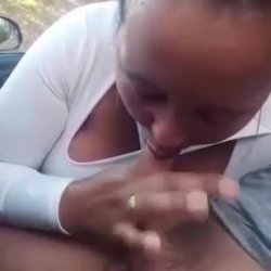 Safada mamando no carro