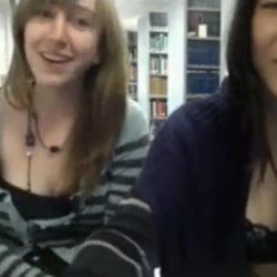 Lesbians get frisky in the Library