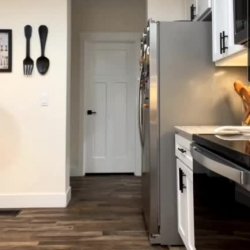 Light skinned cowgirl in the kitchen live ass clapping getting naked