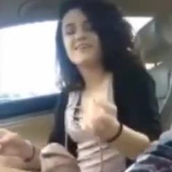 DickFlash her in car and made her suck dick