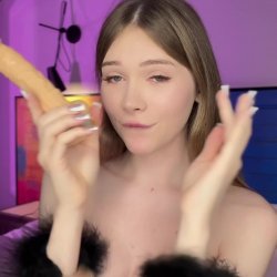 tits out playing with toy. [ts, shemale, trans]