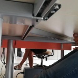 I am stroking my hard cock while my coworker is in front of me