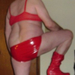 Andy Burt in Red Panties
