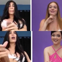 Pornstars reacting to shemales cumming