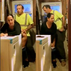 Construction worker caught in the act 🤣