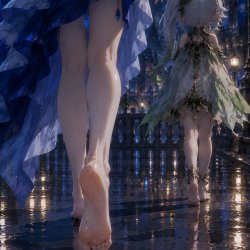 furina e nahida / genshin impact feet 02