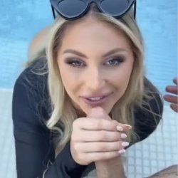 cute girlfriend gives deepest blowjob
