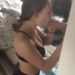 Gf mirror cum in mouth